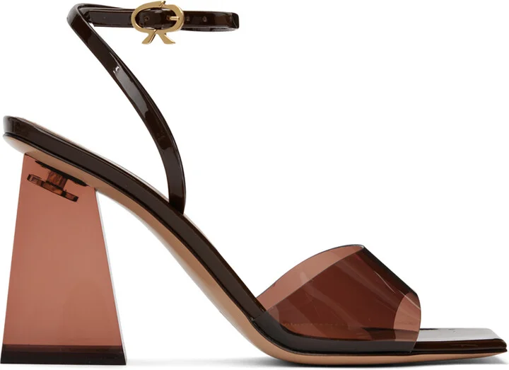 Gianvito Rossi Brown Cosmic 85 Heeled Sandals