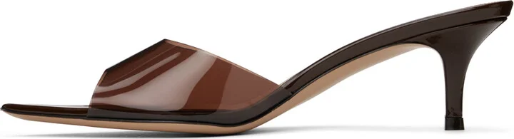 Gianvito Rossi Brown Elle 55 Mules - Image 3