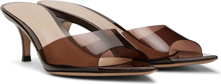 Gianvito Rossi Brown Elle 55 Mules - Image 4
