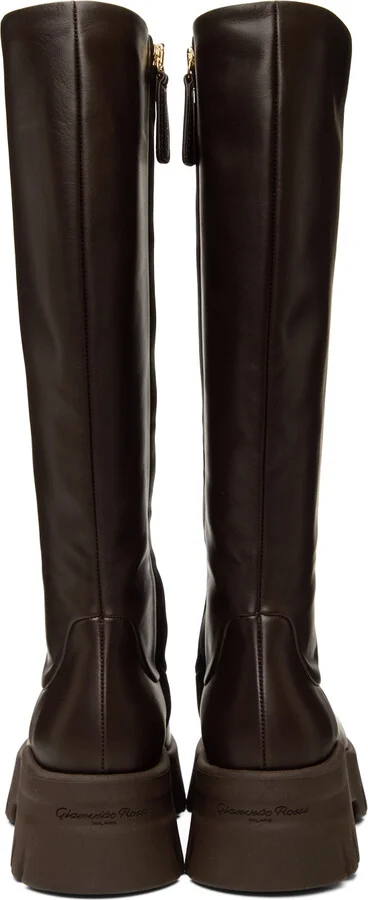 Gianvito Rossi Brown Montey Tall Boots - Image 2