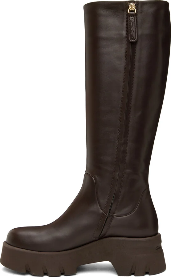 Gianvito Rossi Brown Montey Tall Boots - Image 3