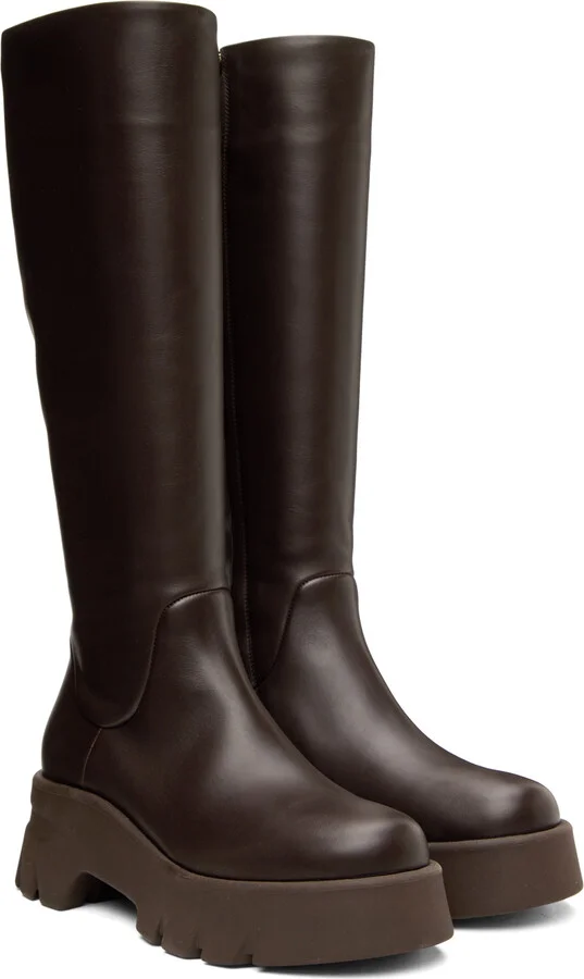 Gianvito Rossi Brown Montey Tall Boots - Image 4