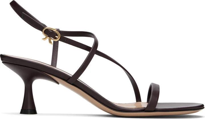 Gianvito Rossi Brown Strappy 55 Heeled Sandals
