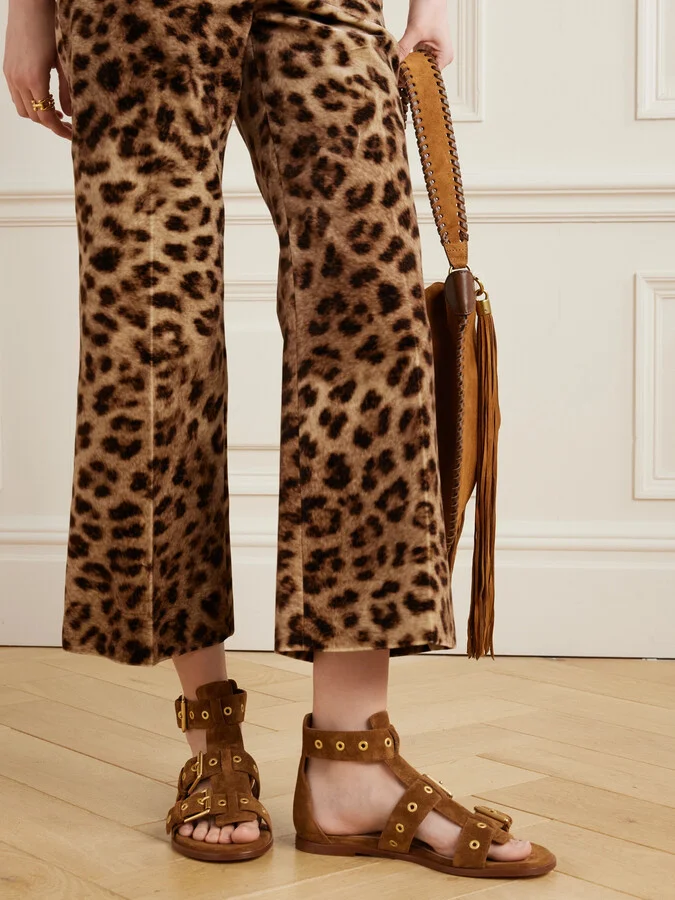 Gianvito Rossi - Buckled Suede Sandals - Brown - Image 2
