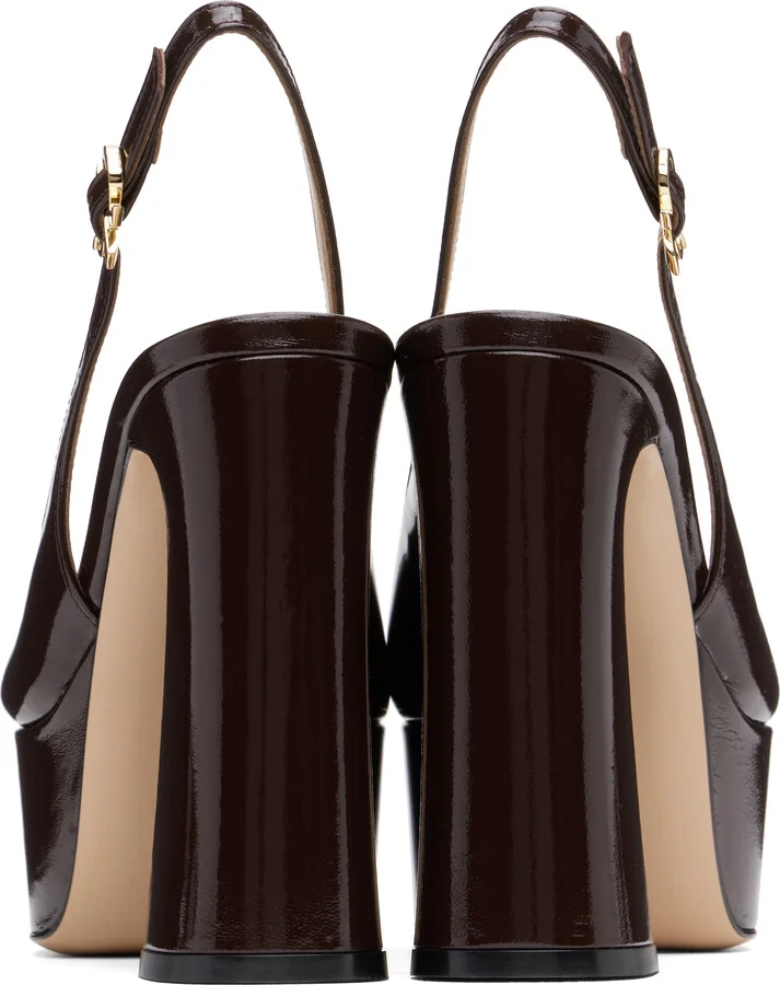 Gianvito Rossi Burgundy Bessie Heels - Image 2