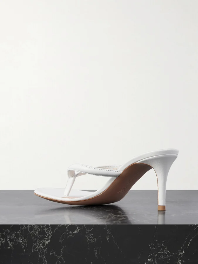 Gianvito Rossi - Calypso 70 Leather Sandals - White - Image 3