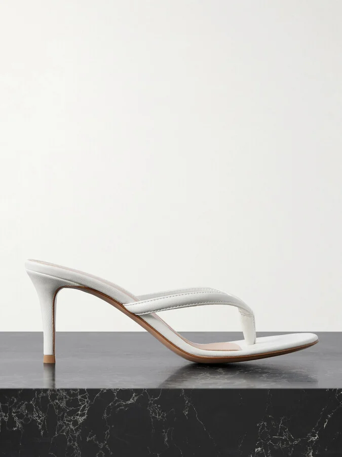 Gianvito Rossi - Calypso 70 Leather Sandals - White