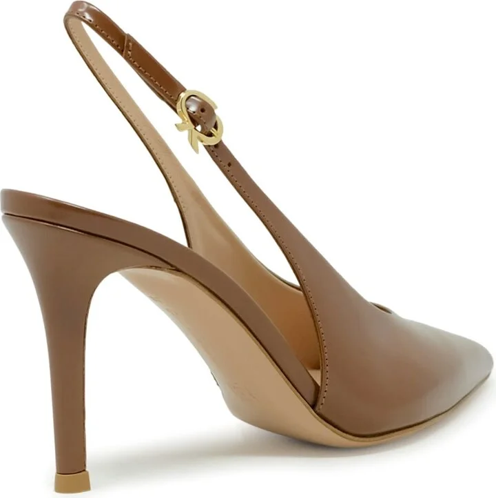 Gianvito Rossi Camel Leather Slingback - Image 3