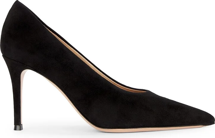 Gianvito Rossi Camoscio Pump in Black