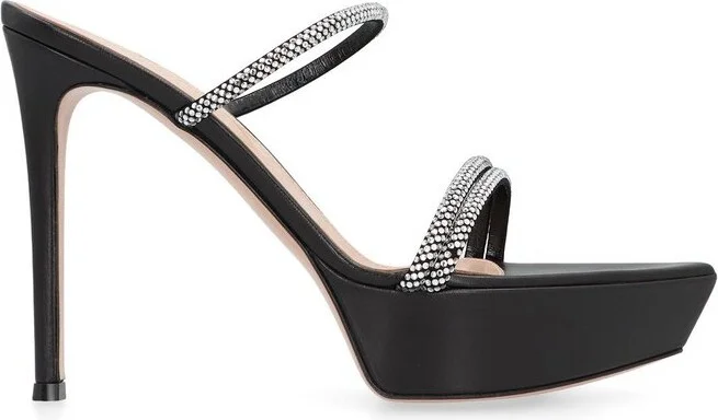 Gianvito Rossi Canne Embellished Platform Sandals