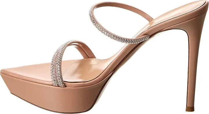 Gianvito Rossi Cannes 85 Leather Platform Sandal - Image 2