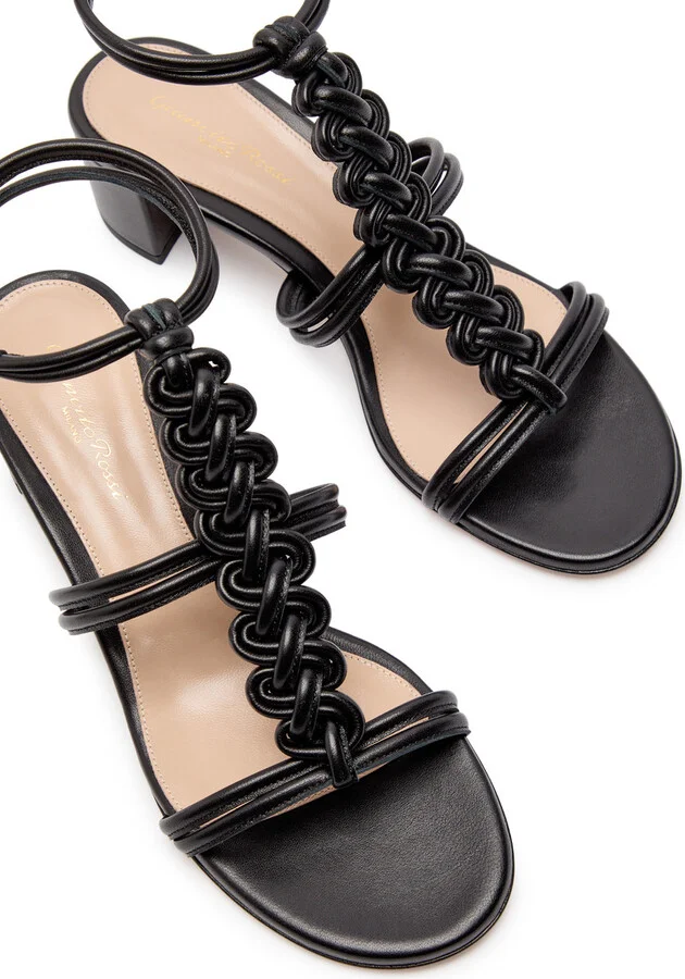 Gianvito Rossi Capua 45 Braided Leather Sandals - Image 3