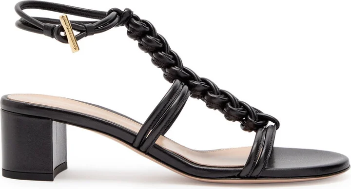 Gianvito Rossi Capua 45 Braided Leather Sandals