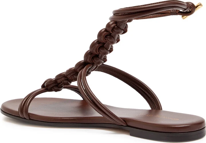 Gianvito Rossi Capua Braided Leather Sandals - Image 2