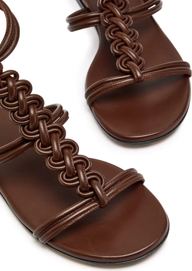 Gianvito Rossi Capua Braided Leather Sandals - Image 3