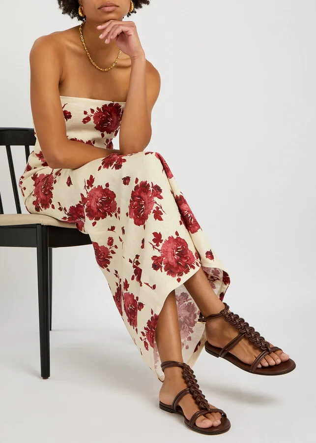 Gianvito Rossi Capua Braided Leather Sandals - Image 5