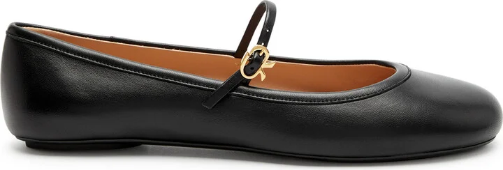 Gianvito Rossi Carla 05 Leather Ballet Flats