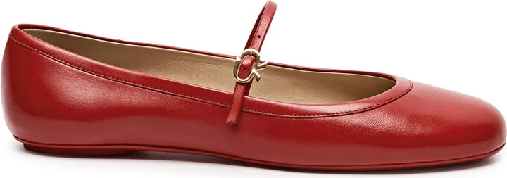 Gianvito Rossi Carla 05 Leather Ballet Flats