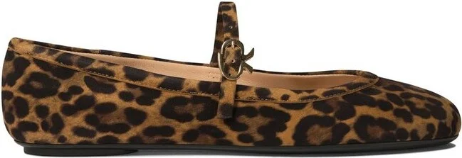 Gianvito Rossi Carla Buckle-Strap Ballerina Shoes