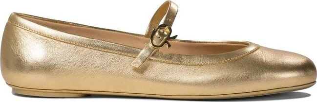 Gianvito Rossi Carla Buckle-Strap Ballerina Shoes