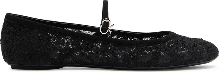 Gianvito Rossi Carla Lace Ballet Flats