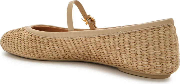 Gianvito Rossi Carla Marbella Woven Raffia Ballet Flats - Image 2