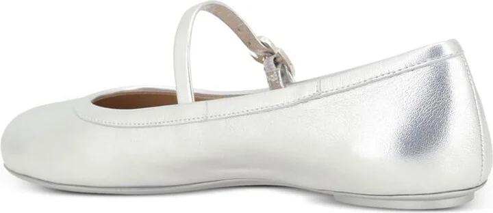 Gianvito Rossi Carla Nappa Silk Washed Ballerina Shoes - Image 4