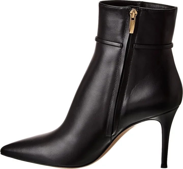 Gianvito Rossi Carrey 85 Leather Bootie - Image 2