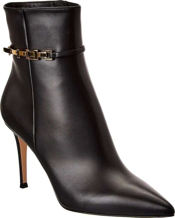 Gianvito Rossi Carrey 85 Leather Bootie