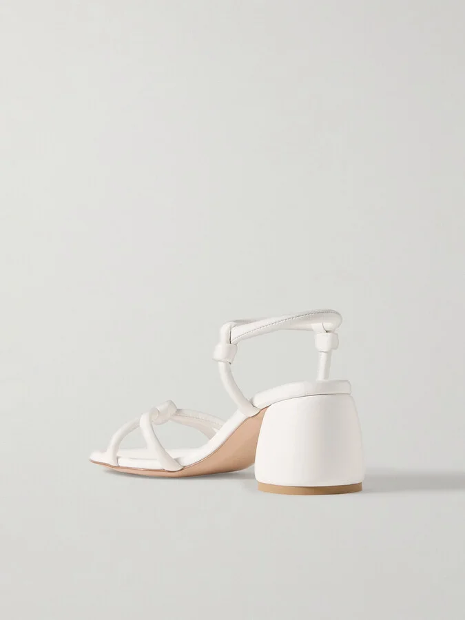 Gianvito Rossi - Cassis 60 Leather Sandals - White - Image 3