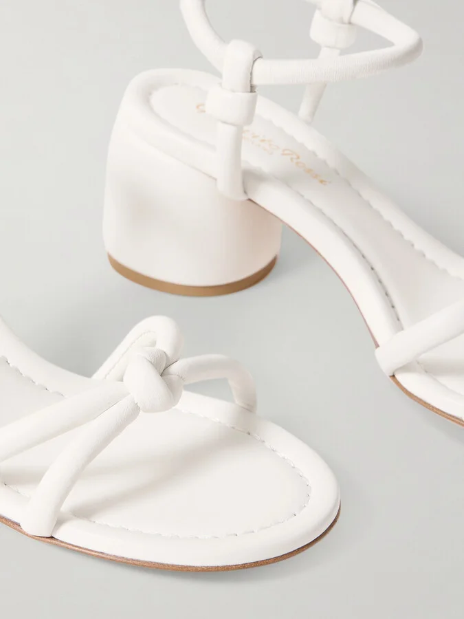 Gianvito Rossi - Cassis 60 Leather Sandals - White - Image 4
