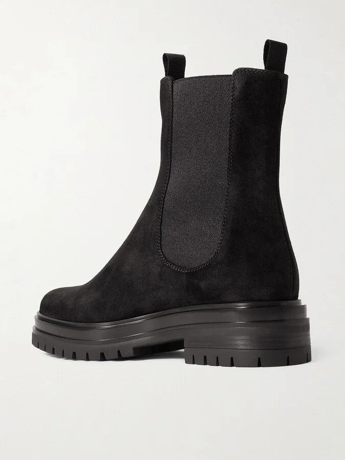 Gianvito Rossi - Chester Suede Chelsea Boots - Black - Image 3