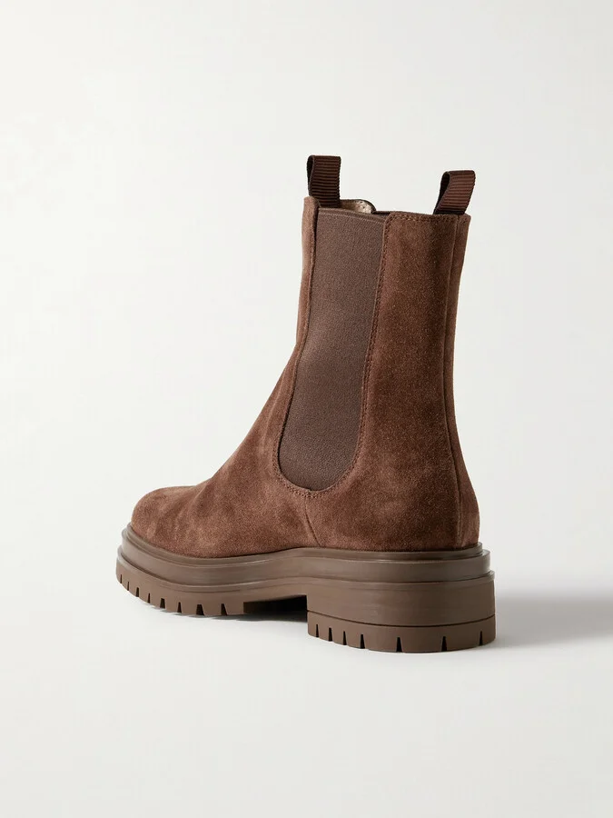 Gianvito Rossi - Chester Suede Chelsea Boots - Brown - Image 3