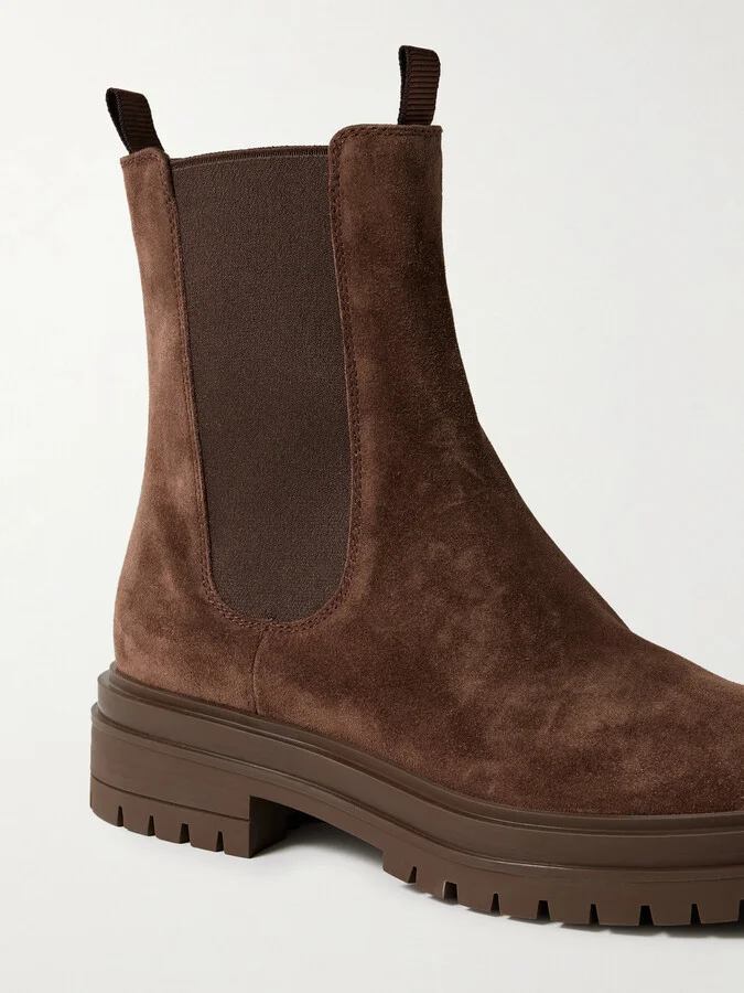 Gianvito Rossi - Chester Suede Chelsea Boots - Brown - Image 4