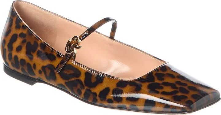 Gianvito Rossi Christina Leather Flat