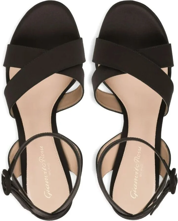 Gianvito Rossi Crepe Satin Sandals T.070 Shoes - Image 2