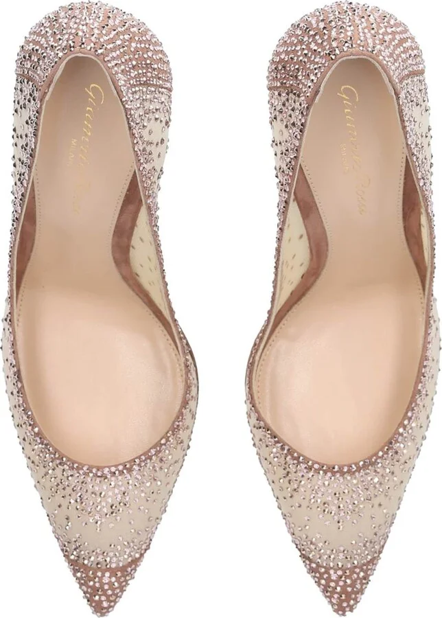 Gianvito Rossi Crystal-Embellished Gianvito Pumps 105 - Image 4