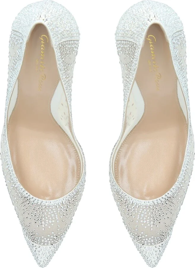 Gianvito Rossi Crystal-Embellished Rania Pumps 105 - Image 4