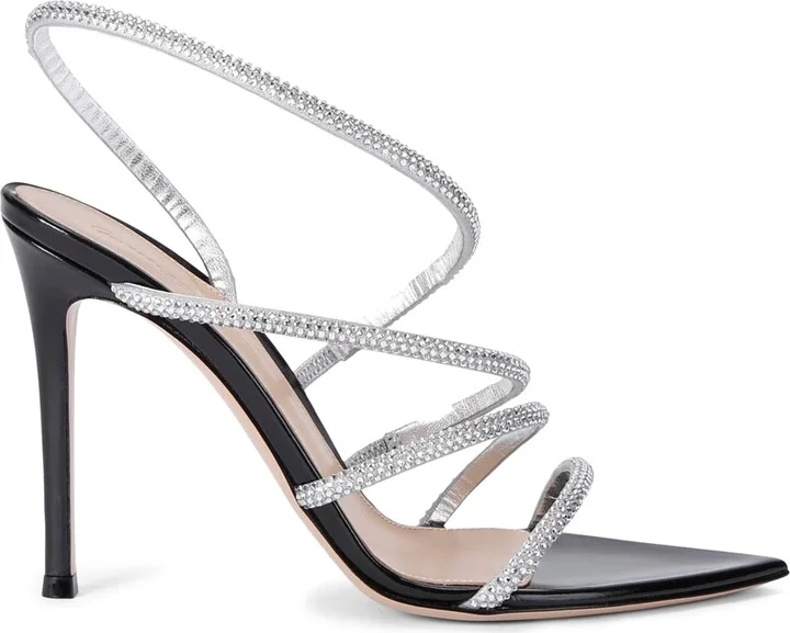 Gianvito Rossi Crystal Ettie Heeled Sandals 105