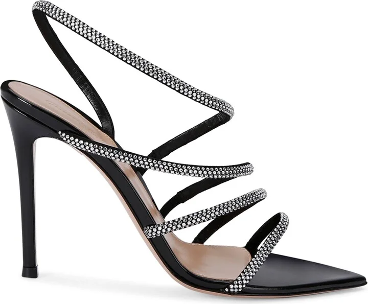 Gianvito Rossi Crystal Ettie Heeled Sandals 105