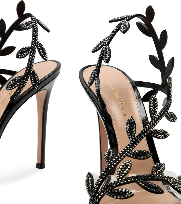 Gianvito Rossi Crystal Flavia 100 Embellished Sandals - Image 4