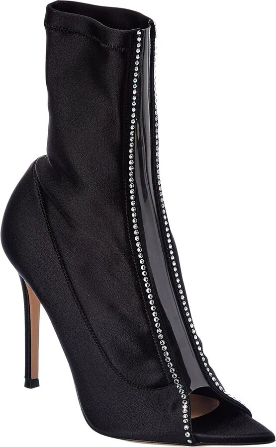Gianvito Rossi Crystal Hiroko 105 Lycra & Vinyl Bootie