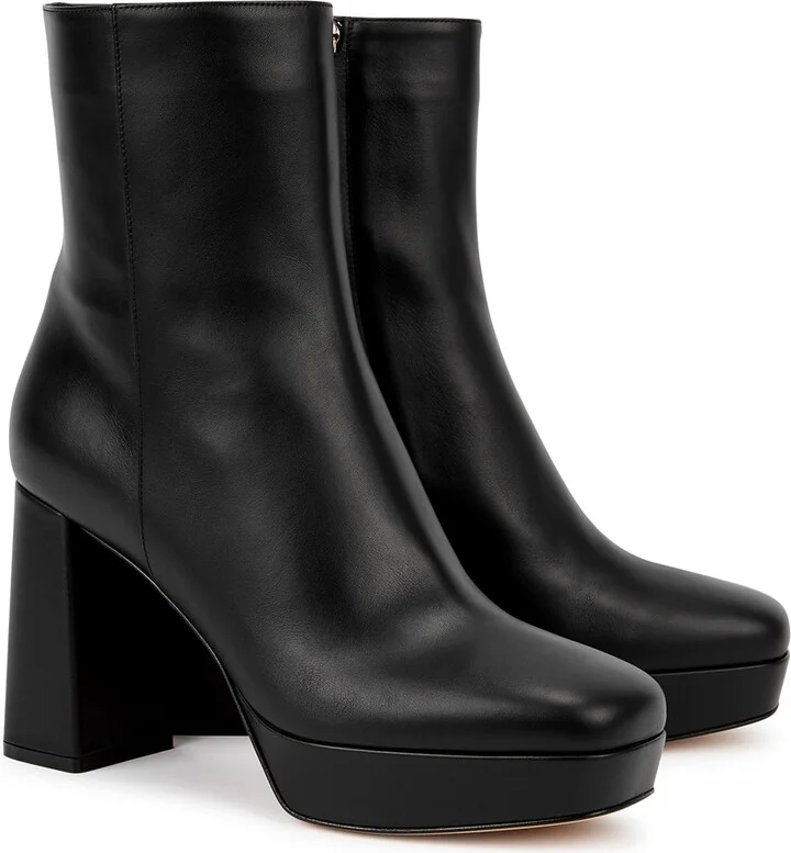 Gianvito Rossi Daisen Vitello 95 Leather Ankle Boots - Image 2