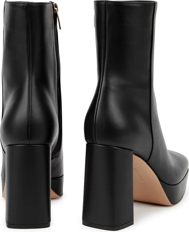 Gianvito Rossi Daisen Vitello 95 Leather Ankle Boots - Image 3