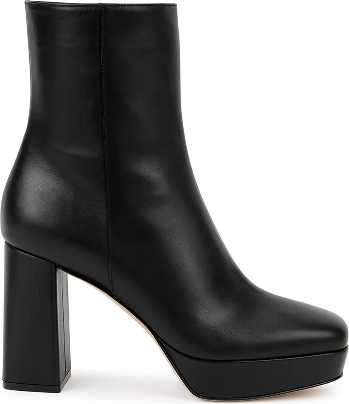 Gianvito Rossi Daisen Vitello 95 Leather Ankle Boots