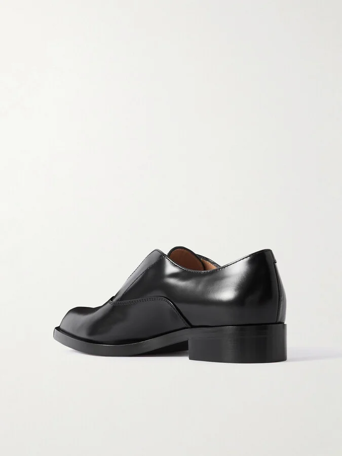 Gianvito Rossi - Dover Glossed-leather Loafers - Black - Image 3