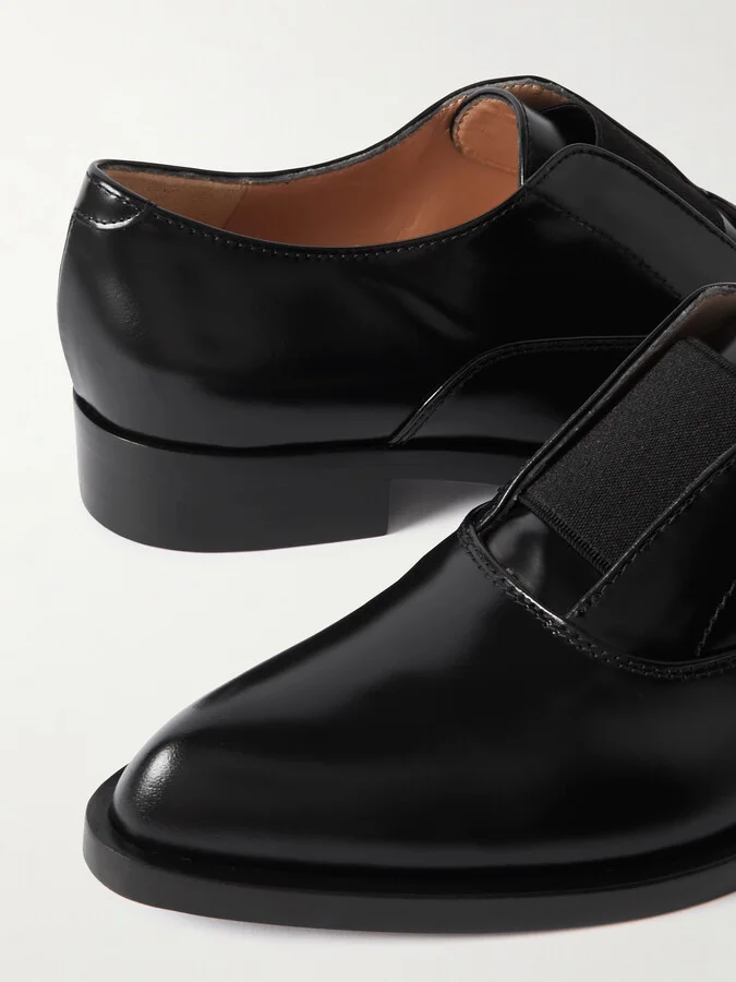 Gianvito Rossi - Dover Glossed-leather Loafers - Black - Image 4
