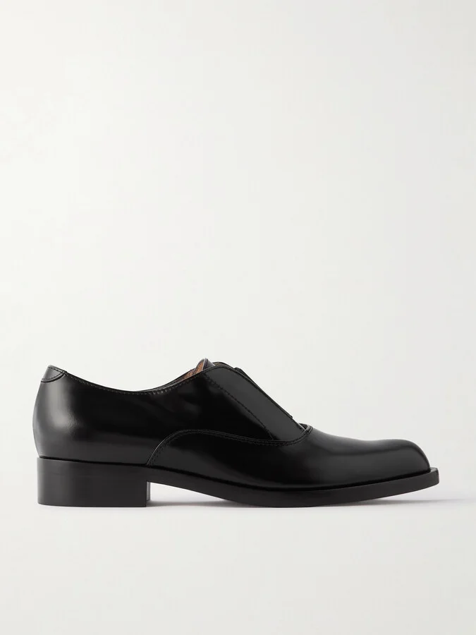 Gianvito Rossi - Dover Glossed-leather Loafers - Black