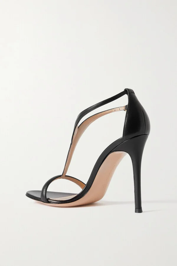Gianvito Rossi - Eiko 105 Leather Sandals - Black - Image 3