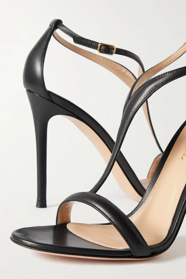 Gianvito Rossi - Eiko 105 Leather Sandals - Black - Image 4